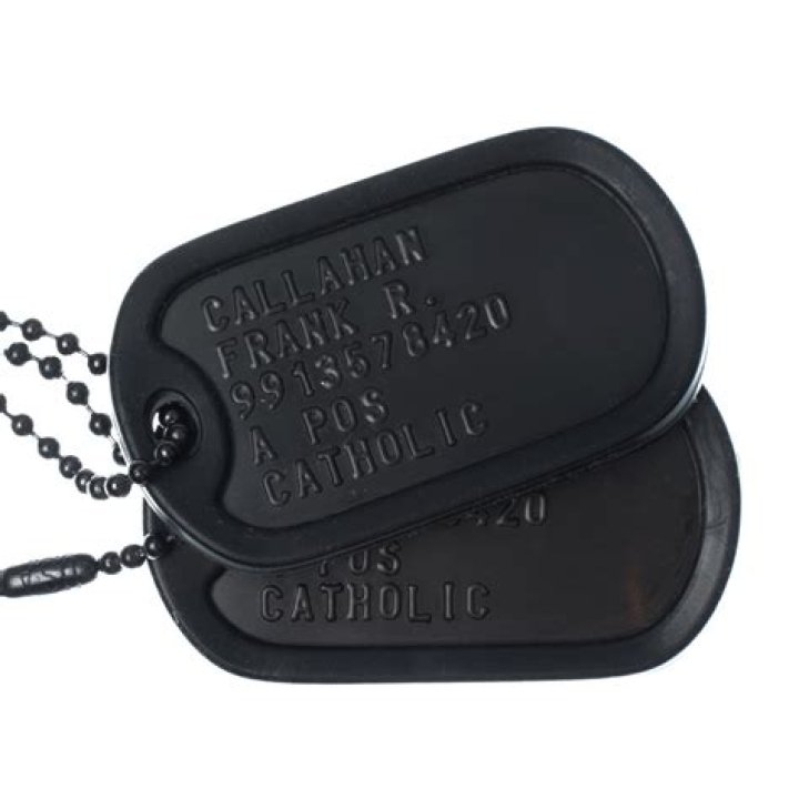 Are black dog tags authorized in the Army?