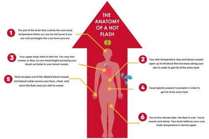 At what age do hot flashes start?