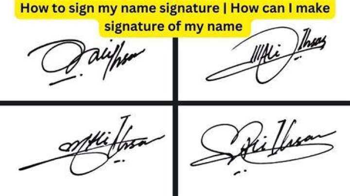 Can I just write my name as a signature?