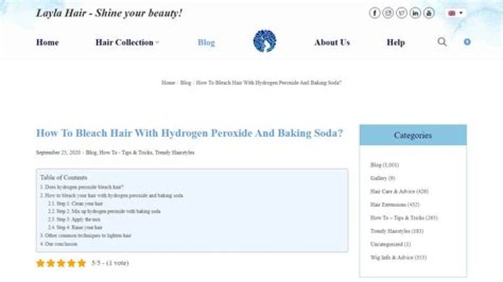 How long do you leave hydrogen peroxide in your hair?