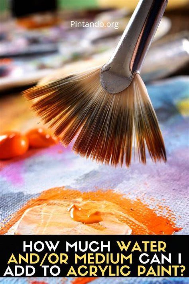 How much medium do you add to acrylic paint?