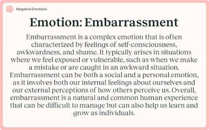 Is embarrassment a form of pride?