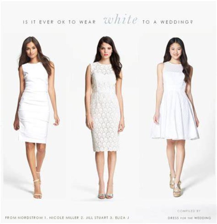 Is it OK to wear white to a wedding?