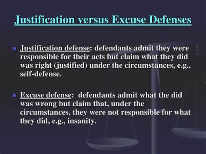 What are the four excuse defenses?