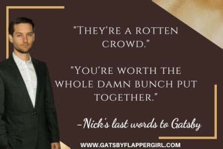 What compliment does Nick gives Gatsby?