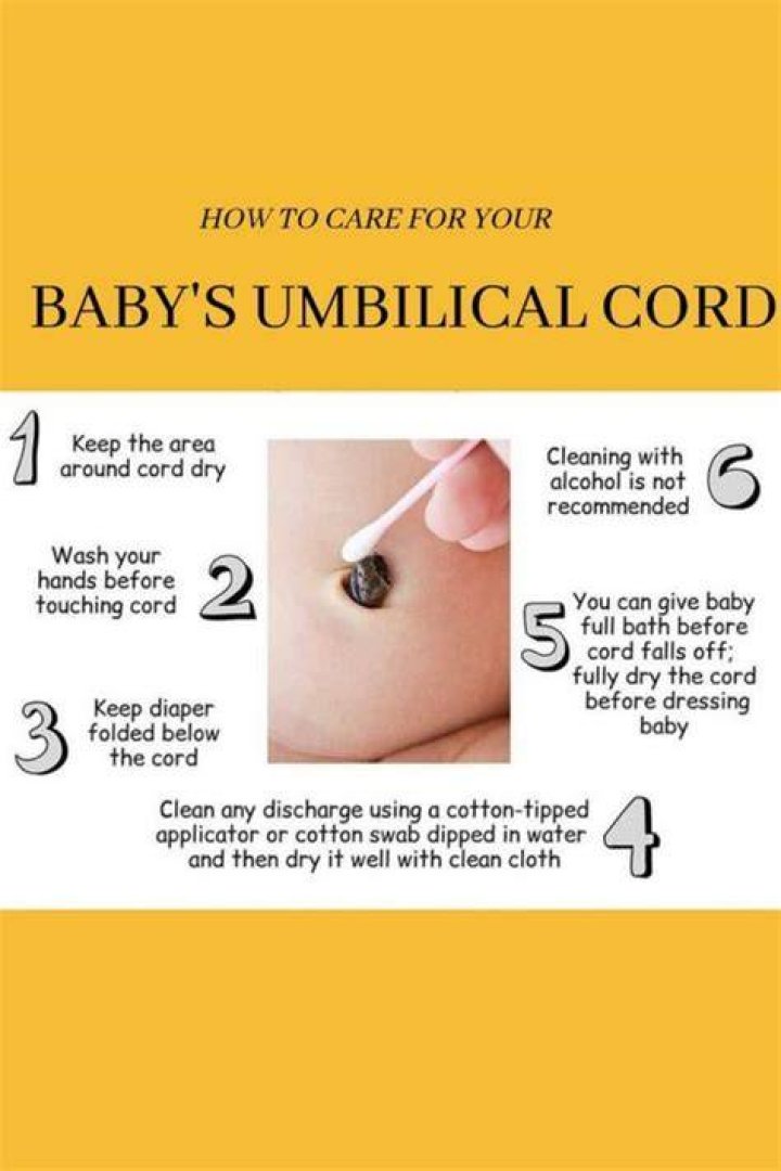 What do I do when the baby umbilical cord falls off?