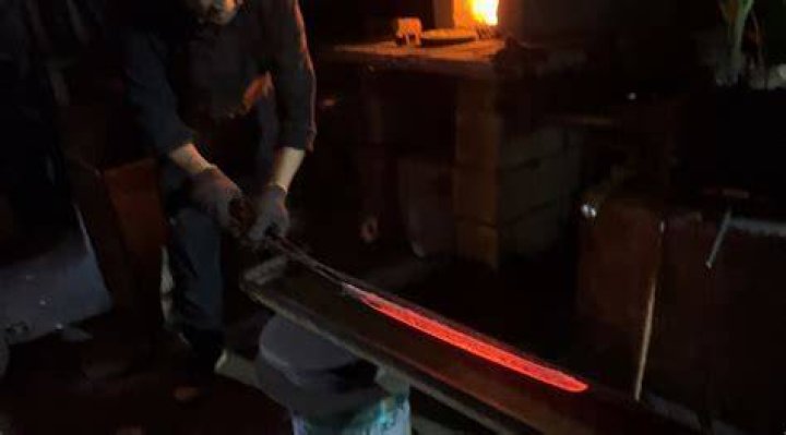 What do you quench a blade in?