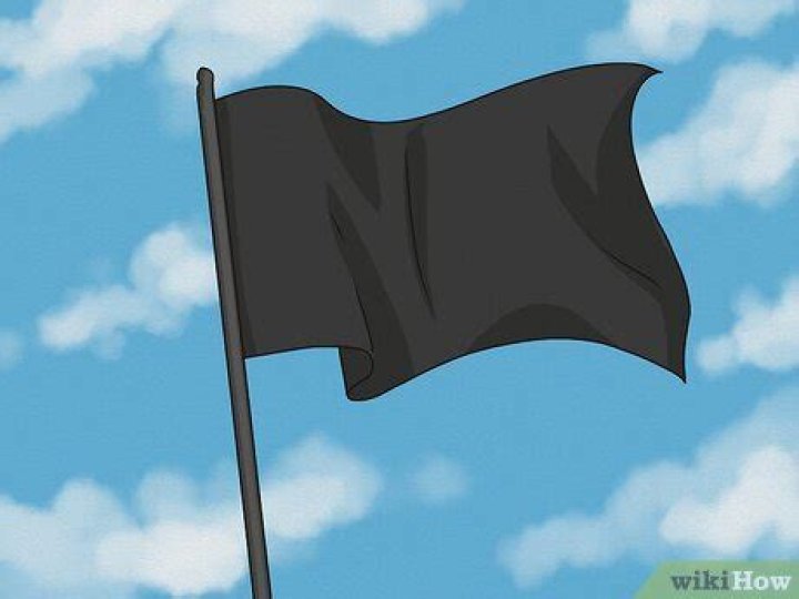 What does a black flag on a ship mean?
