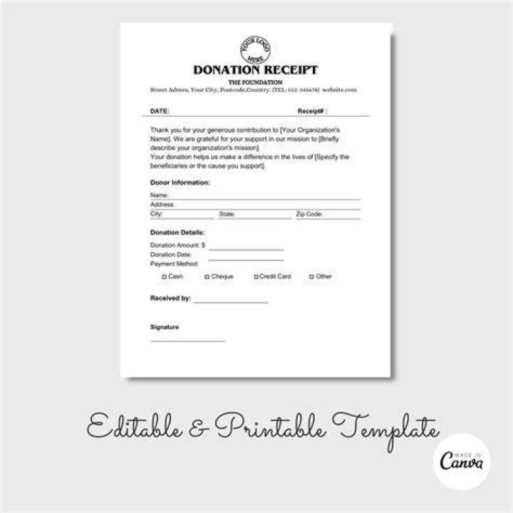 What is an official donation receipt?