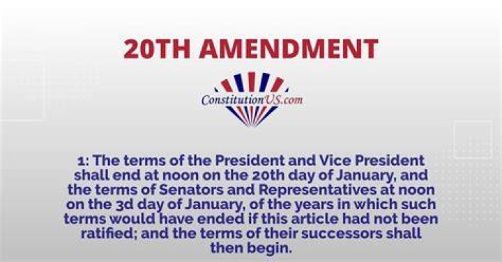 What is the 20th Amendment in simple terms?