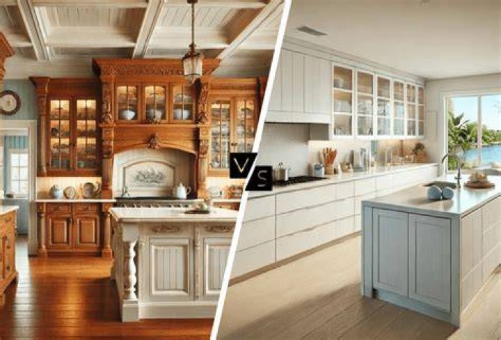 What is the main difference between traditional style cabinets and European cabinets?