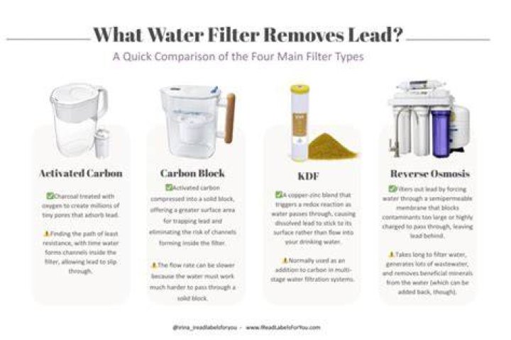 What removes lead from water?
