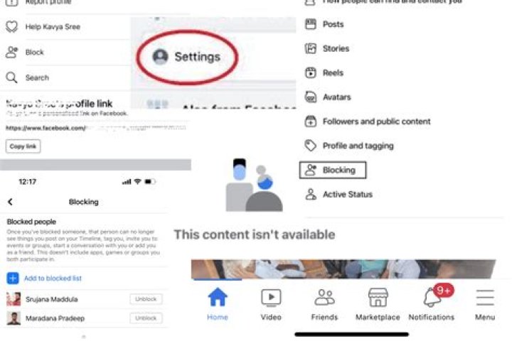 When you block someone on Facebook what do they see?