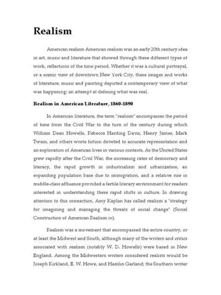 Why did realism develop in American literature?
